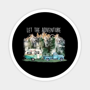 Let The Adventure Begin - Unique Creation For Travel And Discovery Enthusiasts Magnet